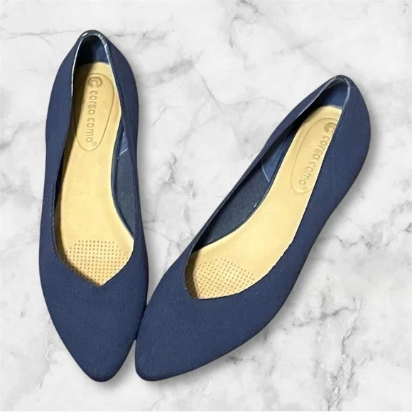 Corso Como Women’s Navy Flats 8M - Picture 12 of 16
